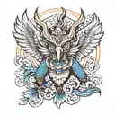 garuda old school tattoo design idea