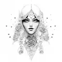 3 generations woman  tattoo design idea