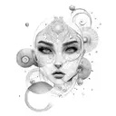 3 generations woman  tattoo design idea