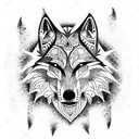 Wolf tattoo design idea