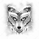Wolf tattoo design idea