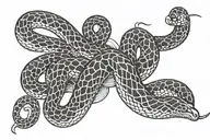 Milk snake tattoo design idea