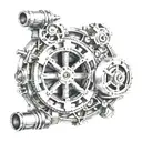 mechanical engineer rotary engine tattoo design idea