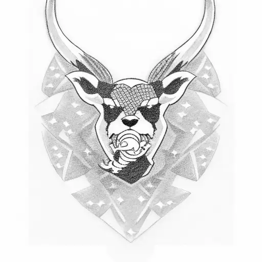 A Virginia Tech mascot smoking a joint tattoo design idea