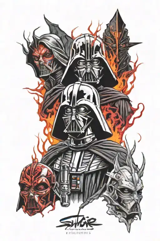 Star Wars Sith Lords tattoo design idea