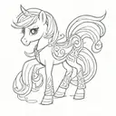 very easy, for a beginner tattoo artist and something related to the cartoon my litle pony tattoo design idea
