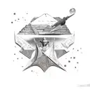 Egyptian , space and Texas tech  tattoo design idea