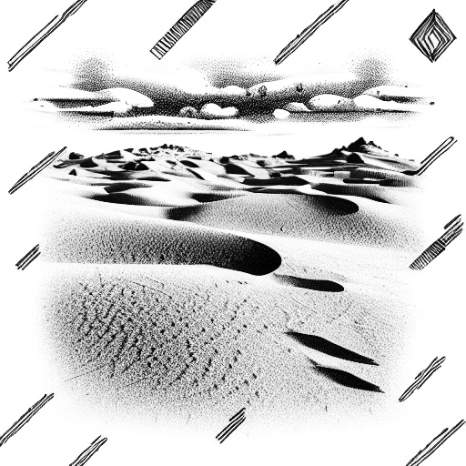 desert landscape in Arizona state outline tattoo design idea