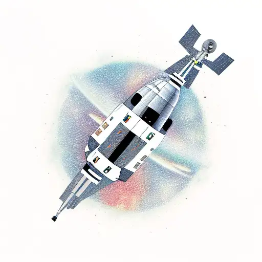 Orion space capsule tattoo design idea