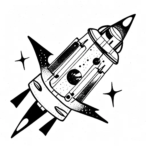 Orion space capsule tattoo design idea