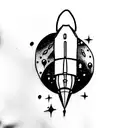 Orion space capsule tattoo design idea