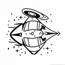 Orion space capsule tattoo design idea