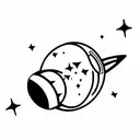 Orion space capsule tattoo design idea