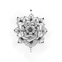 cross with flowers with thee dates 3-31-2007 and 11-19-2019 tattoo design idea