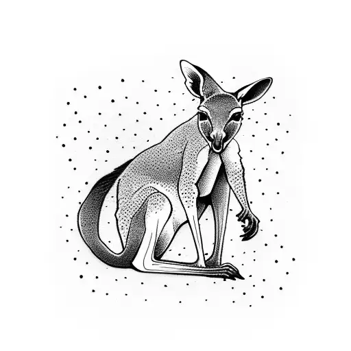 kangaroo tattoo design idea