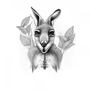kangaroo tattoo design idea
