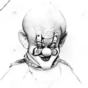 Clowns leaving circus tattoo design idea