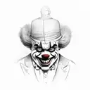 Clowns leaving circus tattoo design idea