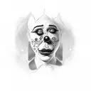 Clown leaving Circus tattoo design idea