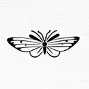 Coraline Button Key and Butterfly tattoo design idea