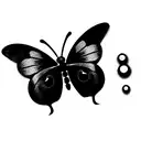 Coraline Button Key and Butterfly tattoo design idea