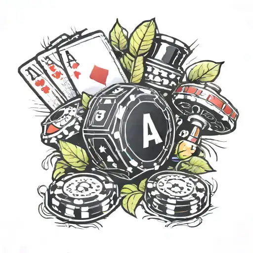 life is a gamble  tattoo design idea