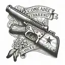 "come and take it" make a graphic based tattoo design idea