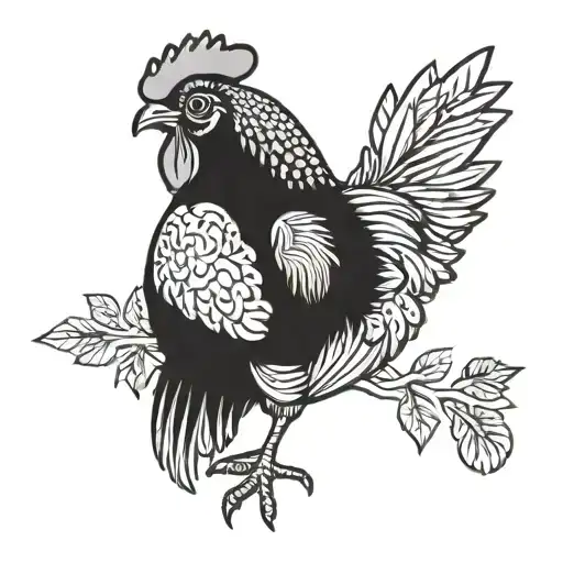 chicken nugget tattoo design idea