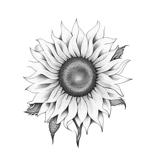 sunflower tattoo design idea