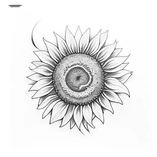 sunflower tattoo design idea