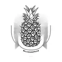 pineapple tattoo design idea
