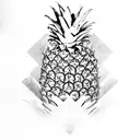 pineapple tattoo design idea