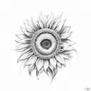 sunflower tattoo design idea