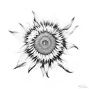 sunflower tattoo design idea