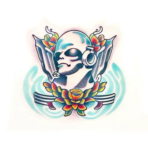 Buda tattoo design idea