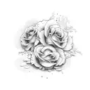 nome com mãe e bebe e flores  tattoo design idea