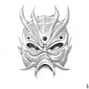 obito mask from naruto tattoo design idea