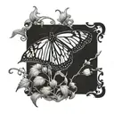 monarch butterfly tattoo design idea