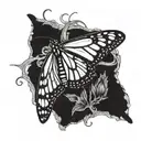 monarch butterfly tattoo design idea