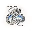 dragon and snake Chinese  tattoo design idea