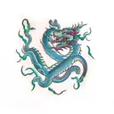 dragon and snake Chinese  tattoo design idea
