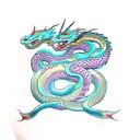 dragon and snake Chinese  tattoo design idea