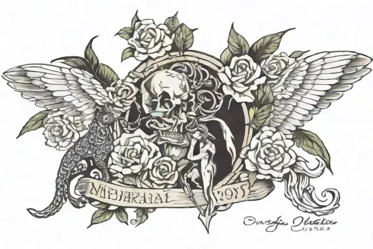 memorial  1933-2014 tattoo design idea