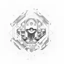 Create a captivating concept for an 'Edgerunners' anime series spin-off set within the Cyberpunk 2077 universe. Develop  tattoo design idea