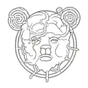 brain in bear trap tattoo design idea