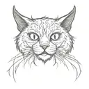 demon cat tattoo design idea