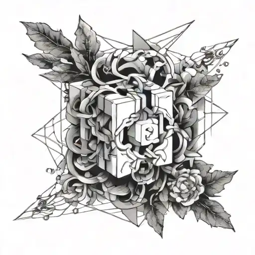 Suagar Cube intertwined tattoo design idea