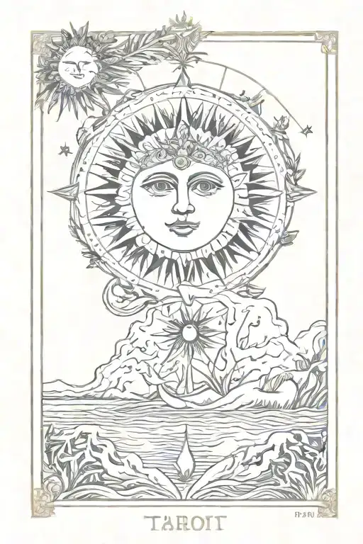 sun tarot tattoo design idea