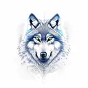 Wolf moon  tattoo design idea