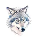 Wolf moon  tattoo design idea
